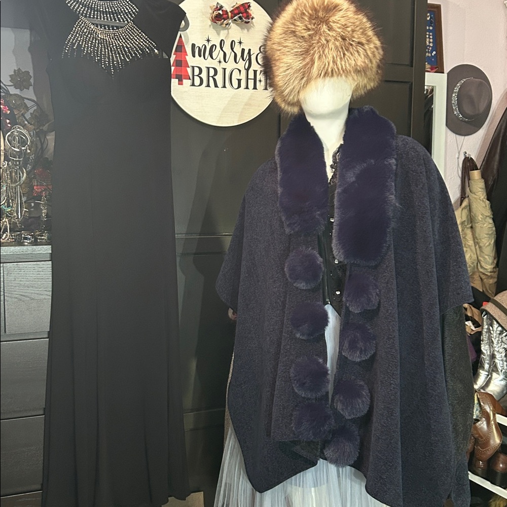 Fabulous knit and faux  fur wrap